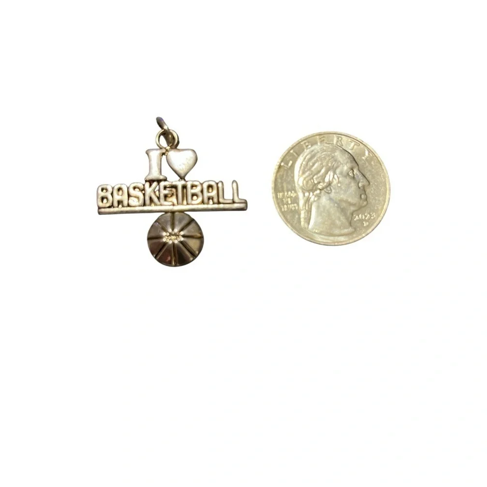 Silver Basketball Pendant Signed “Best”
